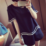 宽松大码短袖T恤+学生休闲短裤韩国东大门运动套装女夏时尚两件套