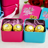 喜上眉梢铁盒 欧式创意喜糖盒 费列罗巧克力2粒婚庆喜糖成品礼盒