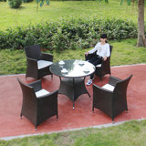 户外家具休闲桌椅组合花园桌椅子仿藤藤编五件套藤椅茶几子三件套