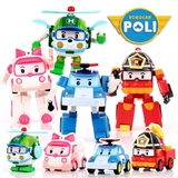韩国Q版珀利警车变形战队Poli机器人幼儿童安全教育玩具套装3-6岁