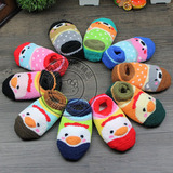 早教韩国进口宝宝珊瑚绒地板袜婴幼儿童防滑地板袜6双包邮十送一