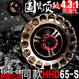 益超2015带泄力/无泄力全金属微铅轮筏钓轮HHD65-S同款黑鲷HGGB