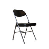 天坛家具金属电镀椅子 家用折叠凳 办公会议用椅子 带靠背凳子