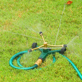 弘晨三臂洒水器 全铜草坪自动旋转喷水器 花园浇花浇灌器 喷头