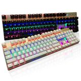包顺丰 keycool凯酷游戏机械键盘 青轴RGB彩虹背光电竞有线键盘cf