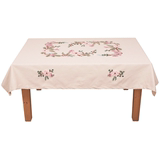 美式乡村花朵布艺桌布 鲁绣餐桌布 欧式多尺寸时尚茶几布