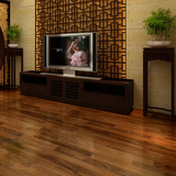 新中式电视柜 客厅地柜复古矮柜 实木储物柜水曲柳家具实木客厅柜