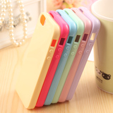 iphone5 5s可爱纯色糖果情侣硅胶套软壳潮苹果4S手机外壳保护套子