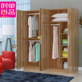 简易家用衣柜实木质板式组合整体衣柜2门3门4门大衣柜儿童衣橱
