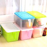可叠加冰箱保鲜盒食品水果保鲜收纳盒大号密封盒塑料长方形有盖