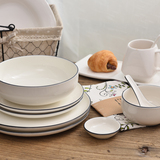 日式餐具 简约陶瓷碗碟盘餐具套装 高档西式家用碗盘碗碟套装餐具