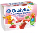 [德国直邮]Bebivita/贝唯他常温酸奶 水果味 10月起 4*100g