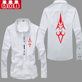 601动漫 Fate Zero衣服 Saber t恤周边命运之夜衬衫男长袖衬衣秋