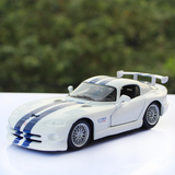 特价促销 美驰图玛莎图1:24 道奇蝰蛇 GT2 跑车 合金汽车模型 白