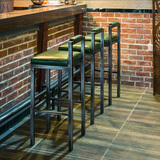 铁艺复古吧台椅美式酒吧咖啡厅椅子休闲吧靠背餐椅高脚凳创意吧凳