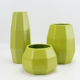 绿黄蓝色陶瓷花瓶家居工艺饰品插花插现代简约创意可装水陶瓷摆件