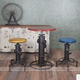 LOFT美式复古铁艺酒吧桌椅创意消防栓吧台椅可升降咖啡厅休闲桌椅