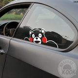 新品 原版熊本熊 KUMAMON 车窗贴 车身反光可爱卡通动漫汽车贴纸