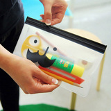 韩国文具批发 多用途创意新款透明笔袋 学生收纳袋拉边袋文具袋