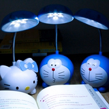 可爱卡通叮当猫KT12LED充电小夜灯学生学习护眼台灯创意个性礼品