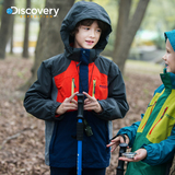 Discovery童装户外男童女童2016春秋三合一套绒冲锋衣DAWD90819漩