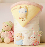 Happyland 韩国婴儿抱被纯棉包被 新生儿宝宝抱被 秋冬款抱被春秋