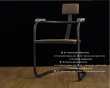 欧式铁艺实木 餐椅法式田园餐桌椅子 仿古扶手椅书桌椅 电脑椅