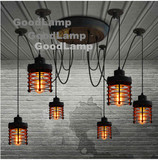 GoodLamp欧式单头铁艺餐厅吧台创意复古卧室楼梯美式工业圈吊灯