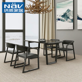 纳威北欧小户型实木4人 6人餐桌椅长方形组合客厅家具套餐CT08