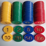 筹码套装160片双面烫金数字筹码麻将扑克游戏代币塑料筹码币
