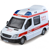 彩珀1:32奔驰救护车120大号合金公安警车车模型儿童小孩玩具