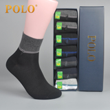 Polo袜子男夏款薄中筒商务男袜子皮鞋袜正装袜男士袜男人袜7双装