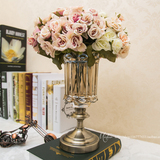 欧式现代台面花瓶摆件 奢华会所家居装饰品 时尚餐桌卧室书房摆设