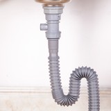 洗脸盆下水管 厨房可伸缩水池排水管 面盆弯曲下水器防臭软管水管