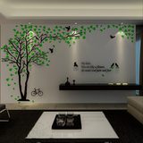 爱情森林水晶立体亚克力墙贴特价电视背景墙客厅沙发卧室墙饰装饰