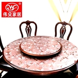 料台布水晶板餐桌布防烫软玻璃圆桌垫一次性桌布 塑料透明磨砂塑