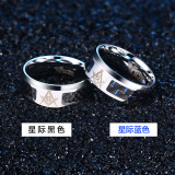 高档韩版戒指男士霸气个性刻字戒指项链钛钢饰品扳指变形指环尾