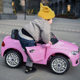 可坐宝宝童车小孩玩具车带推杆儿童电动车四轮双驱摇摆遥控汽车