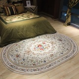 恒彩 好欧式地毯客厅卧室床边毯椭圆形美式英伦风情餐厅垫榻榻米