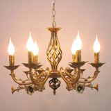 欧式铁艺简约个性豪华客厅卧室书房餐厅酒店创意美式六头蜡烛吊灯