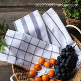 拍照神器~日式棉麻格子条纹餐垫 碗垫 盖布餐具垫 西餐餐巾 餐布