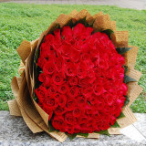 99朵红玫瑰花束上海鲜花速递求婚送花生日33朵19朵礼盒母亲节预定