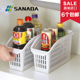 日本进口SANADA 收纳盒 厨房桌面收纳筐 塑料收纳篮 调味瓶收纳盒
