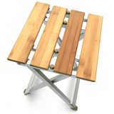 韩国户外折叠竹凳子便携式超轻钓鱼椅马扎 烧烤野餐竹木折叠椅子