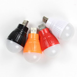 移动电源强光LED手电灯泡头 便携小夜灯USB节能灯头 照明夜灯