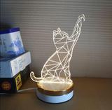 三维立体3D台灯麋鹿生日礼物3D起夜灯插头喂奶led小夜灯床头 工厂