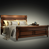 格澜帝尔 美式实木板床 欧式全实木大床 双人床1.8米婚床