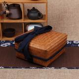 竹编茶具便携式收纳包 户外复古精编中式竹包 日式旅行茶道茶具盒
