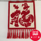吉庆福鱼85X90CM挂毯壁毯手工客厅卧室书房腈纶挂毯预售可定做