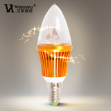 汉斯威诺 LED灯泡3W节能灯泡拉尾蜡烛小螺口E14尖泡